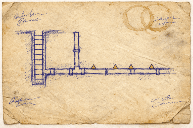 Схема третьего лаза лом-магистрали